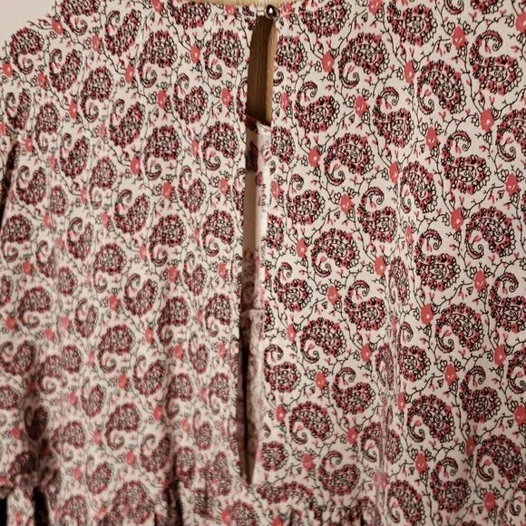 Velzera Womens White Paisley Flowy Dress Or Tunic Top Large - Picture 4 of 7